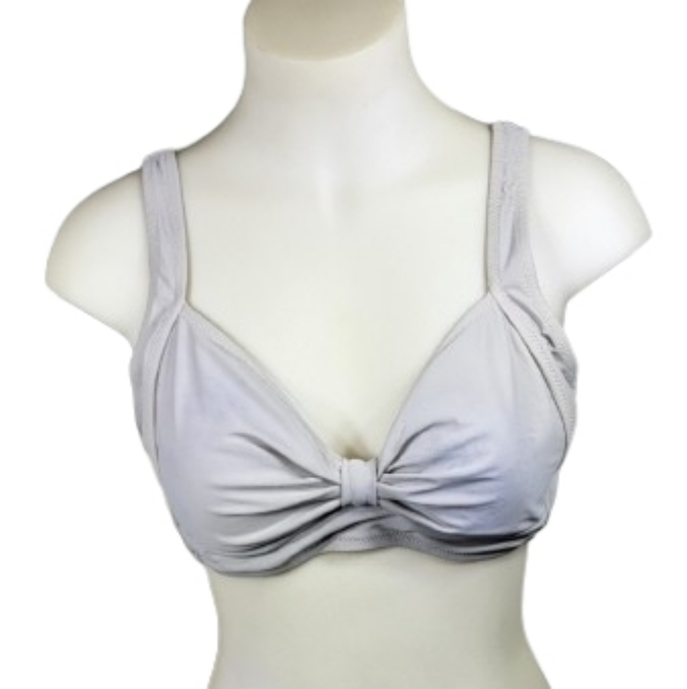 Cupshe Elegant Gray Bikini Top Sz XL